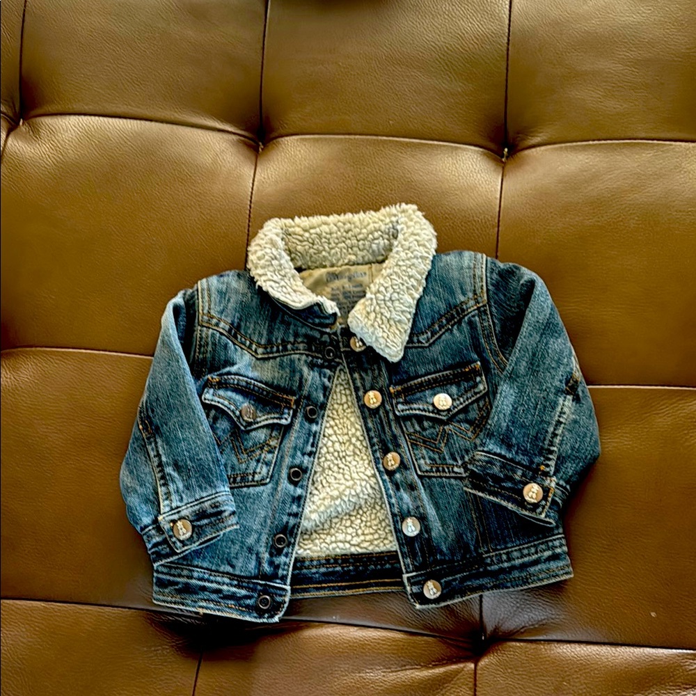 Baby Sherpa lined Wrangler Jean Jacket